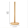 1PC Bamboo Paper Towel Holder Kitchen Dining Room Vertical Wooden Paper Roll Organizer Cling Film Holder Lazy Rag Holder 5