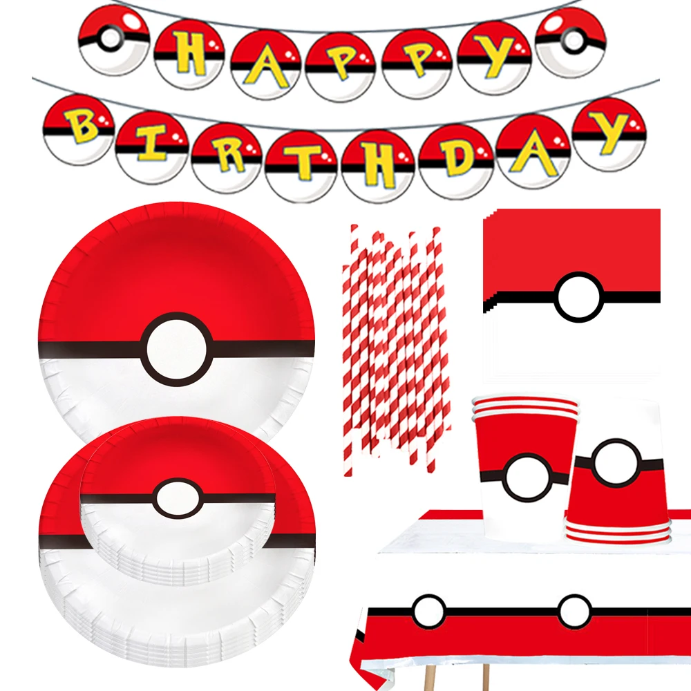 

Fairy Ball Birthday Party Decoration Disposable Tableware Set Picchu Party Balloon Baby Shower Children's Party Supplies