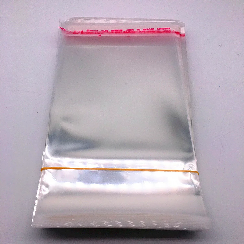 Plastic Reclosable Bags 100pcs 5x7 6x9 7x11 8x13 9x16 10x18cm Resealable Poly Opp Self Adhesive Seal Jewellery Making