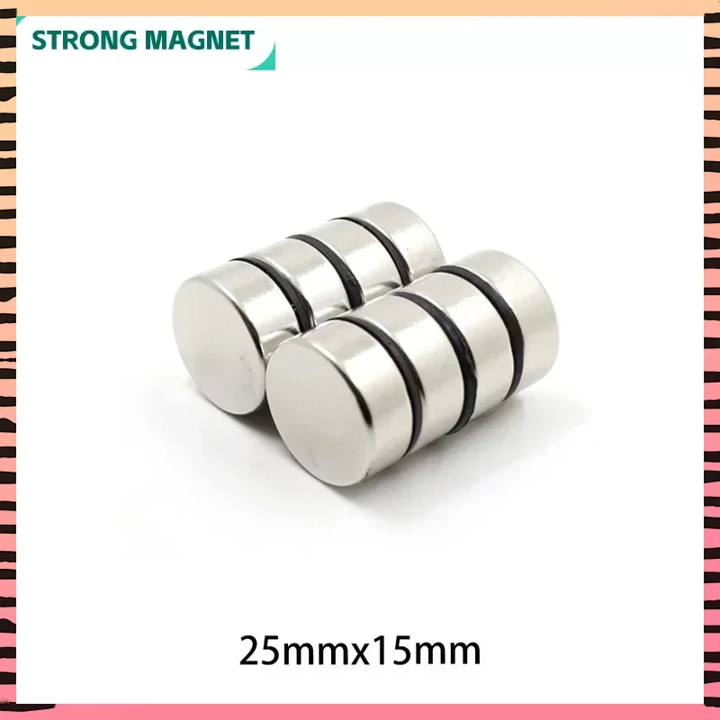 Круглые мощные магниты 25x5 25x10 25x15 25x20 мм, неодимовые магнитные диски N35 25x5 25x10 25x15 25x20, постоянные магниты