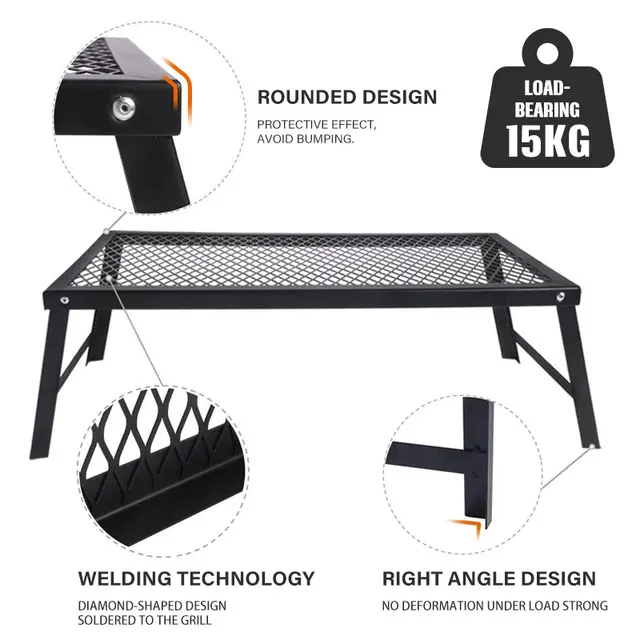 알루미늄 소재로 제작된 휴대용 바베큐 테이블