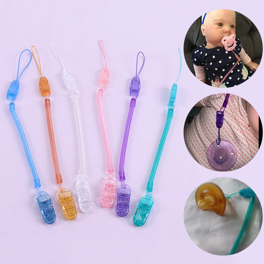 1pc Baby Toddler Pacifier Spring Clip Soother Nipple Clip Chain Holder