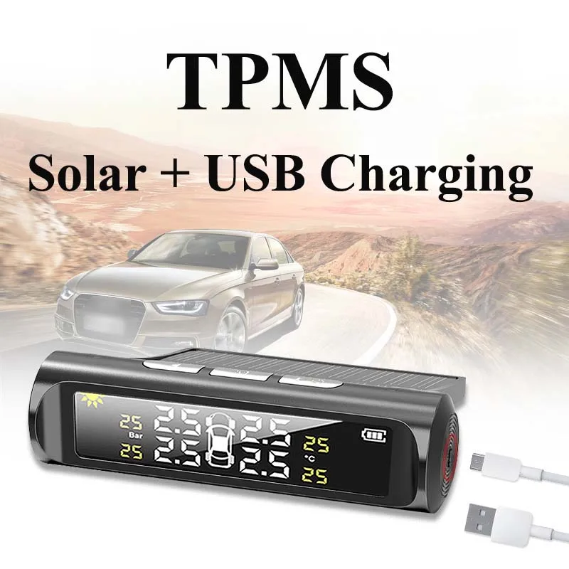 TPMS Car Tire Pressure Motorcycle Sensor Parking Air Vehicle Alarms Android Sensors Kit Monitoring System For Car