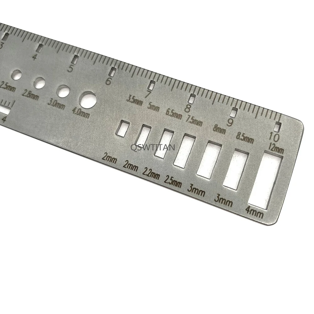 Orthopedic Instruments Orthopedic Measuring Ruler for Kirschner Wire Drill Screw Plate Measuring Diameter