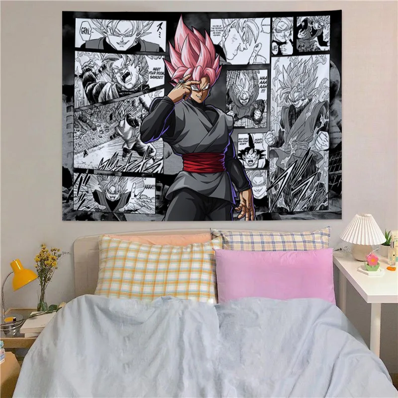 

70-200cm Japanese Anime Tapestry Wall Hanging Room Decor Dragon Ball Son Goku Cloth Tapestry Bedroom Background Home Decoration