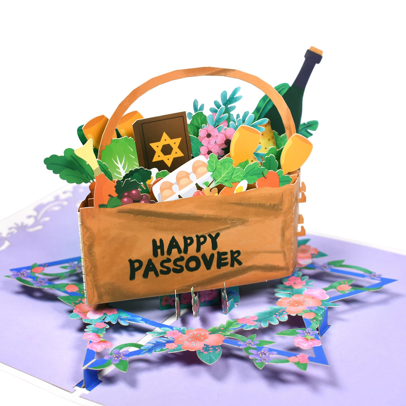 Happy Passover Pop Up Card for Jew Festival Gift 3D Greeting Cards