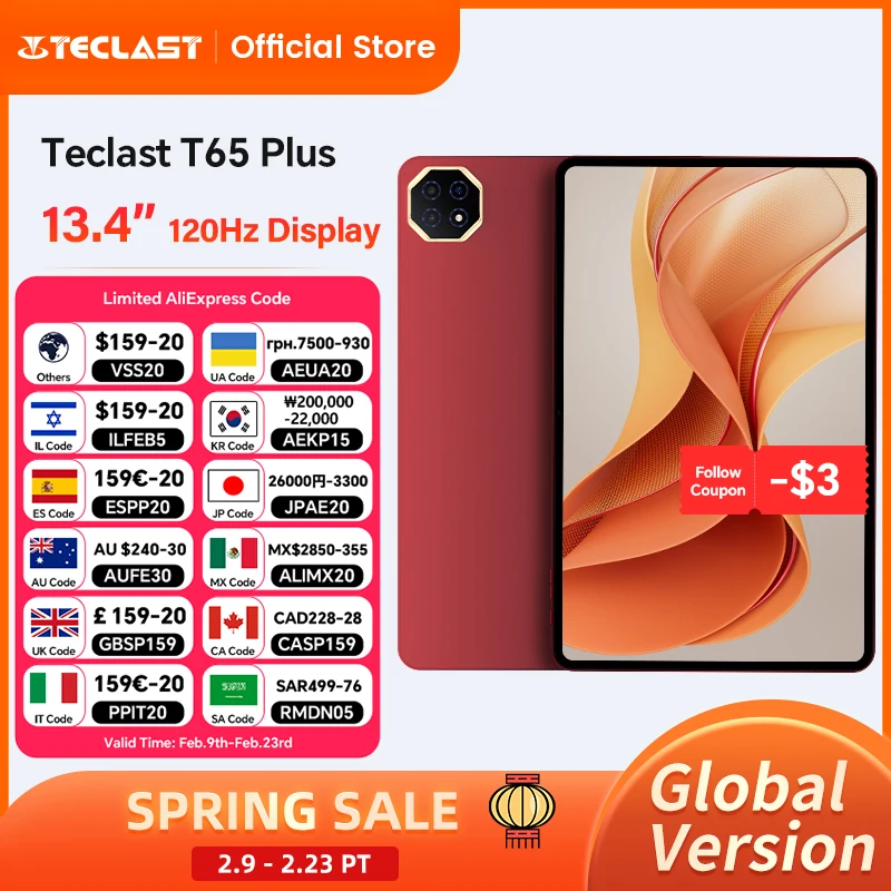 Teclast T65 Plus タブレット 13.4インチ 2Kディスプレイ 120Hz