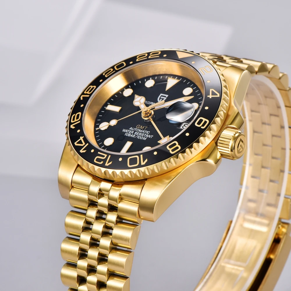 PAGANI DESIGN V2 GMT ساعة رجالية فاخرة الياقوت الت...