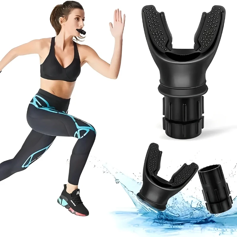 Portable Breathing Exercise Lungs Breath Fitness Sports Exerciser Device Endurance Workout Adjustable Resistances breathing exerciser