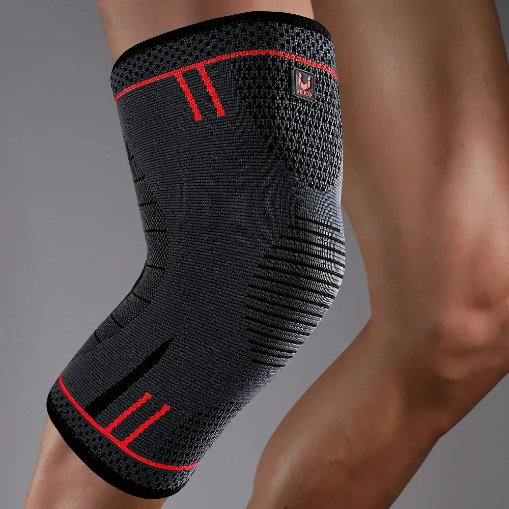 1 Pc Compression Knee Support Sleeve Elastic Breathable Knee Pads Brace Springs Gym Sports Protector Basketball Volleyball Run