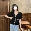 Plus Size Women's Summer Thin Short Sleeve V-Neck Floral Trim Slimming Fashion Casual Comfortable Breathable Large Clothes