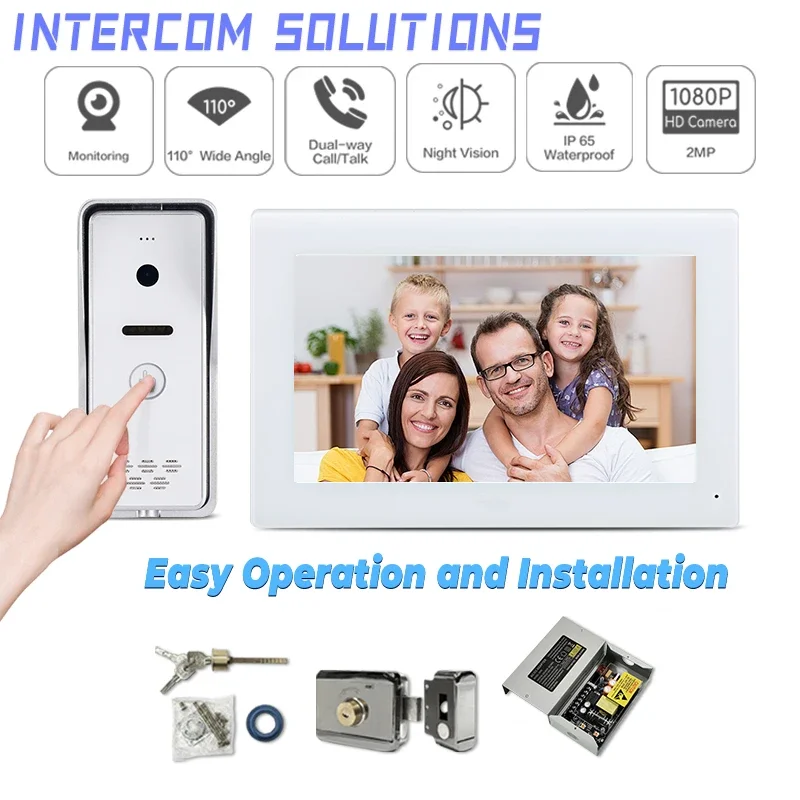 

Best Price 7 Inch Color HD Video Door Phone Wired Villa Waterproof Video Intercom System