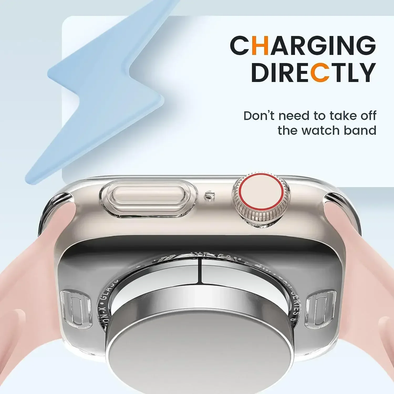 Case For Apple Watch 44mm 45mm 41mm 40mm No Screen Protector Full TPU bumper Cover iwatch series 9 8 7 SE 6 5 4 Accessories