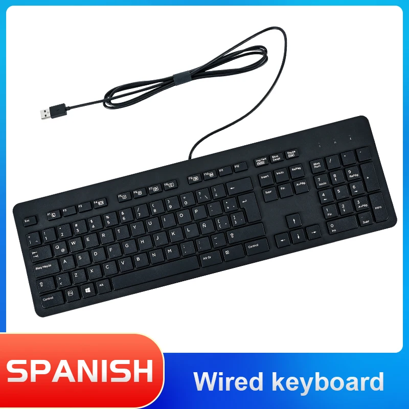 Durable Flexible Wired Spanish Keyboard Waterproof Silicon USB