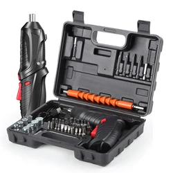 47 in 1 Electric Screwdriver Drill Set Precision Power Tool Kits Rechargeable Wireless Cordless Magnetic Bits for Home Household