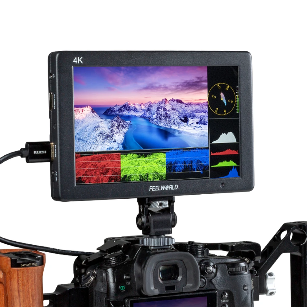 

FEELWORLD T7 PLUS 7Inch 3D LUT IPS 1920x1200 On-camera Field Monitor Aluminum Housing 4K HDMI Input/ Output For Video Shooting