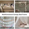 Wood House Bed,Floor Bed with Wood Slats,No Box Spring Needed, White 5