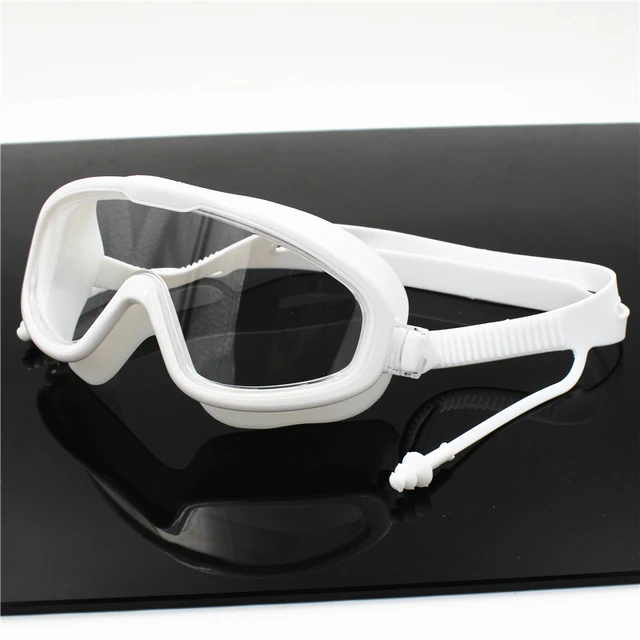 Big frame Professional Swimming Waterproof soft silicone glasses swim Eyewear Anti-Fog UV men women goggles for men women 4
