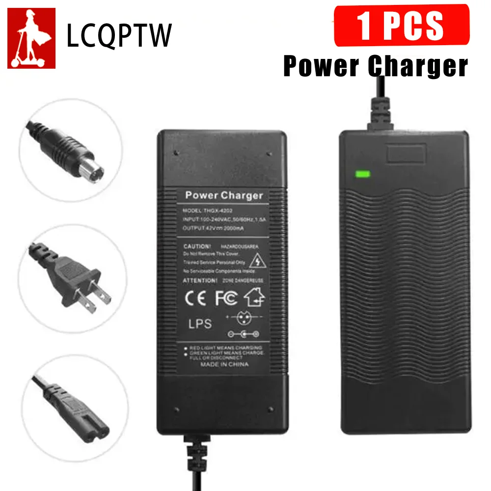 Per Segway Ninebot Es1 Es2 Es4/Max G30 G30D Per Xiaomi M365 Scooter Carregador De Bateria Duralvel À Prova De Fogo De Alimentafamiliare