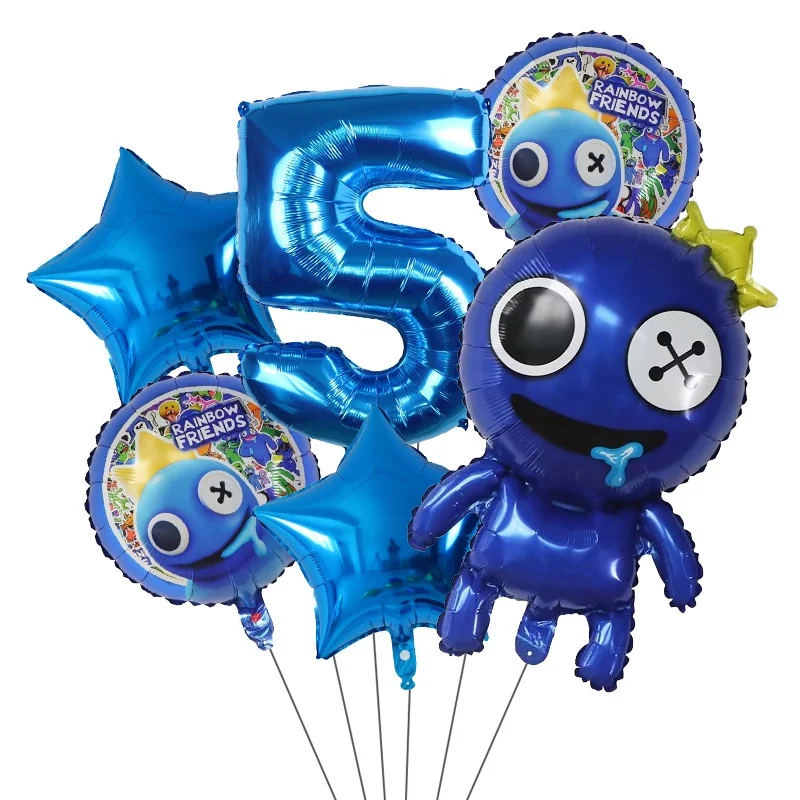 globos de arcoíris para fiestas de cumpleaños de amigos, decoraciones para fiestas de cumpleaños de 32 pulgadas, bolas de aluminio con números azules, rosas y rojos para suministros para baby shower d