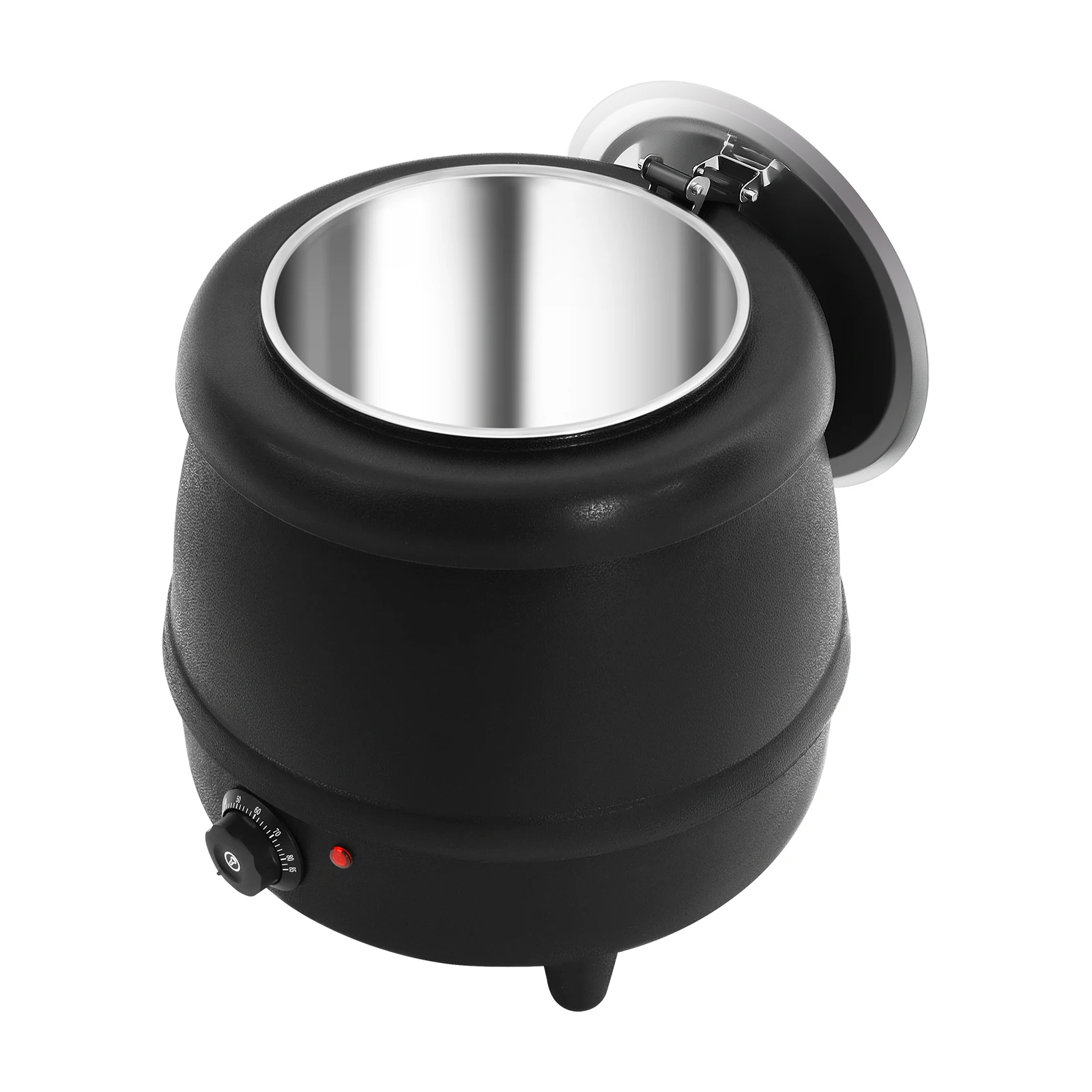 Olla Eléctrica para Sopa de Acero Inoxidable de 10L, 400W, con Aislamiento Térmico, Revestimiento Apto para Lavavajillas y Temperatura de 30-85°C ° Control C 13.78×14.17 pulgadas