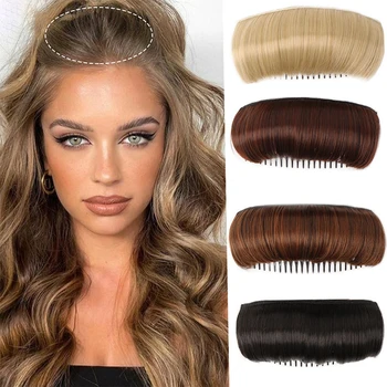 Parrucca per capelli con volumi affascinanti di moda sintetica invisibile leggera lavabile fai da te fronte soffici estensioni dei capelli per l'uso delle donne