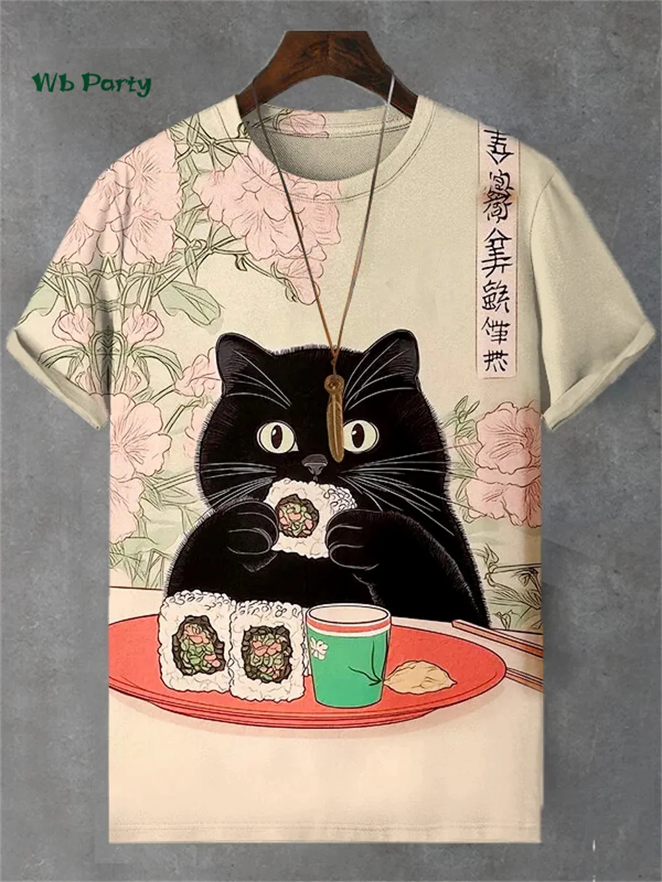 3D Travel Cat Print T-Shirt – Playful Summer Streetwear