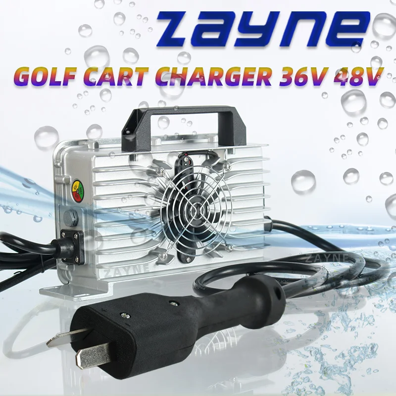 ZAYNE IP67 방수 36v 48v 60v 72v 20a 25a 납 산성 리튬 배터리 충전기 골프 카트 클럽 자동차 지게차 EZGO TXT RXV 충전기