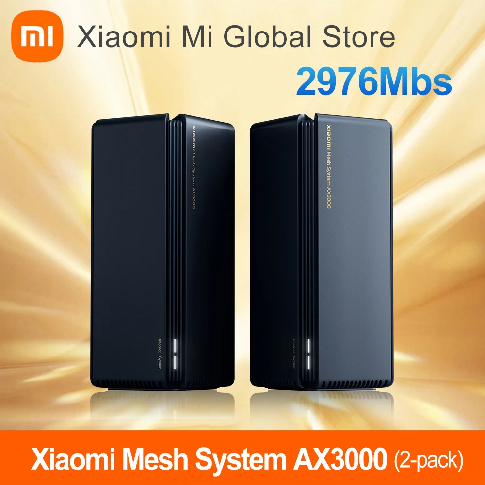 

Xiaomi Router AX3000（2-Pack） Full Gigabit WiFi 6 5G WiFi Repeater Home Wireless 4 Antennas Dual-Frequency Network Extender
