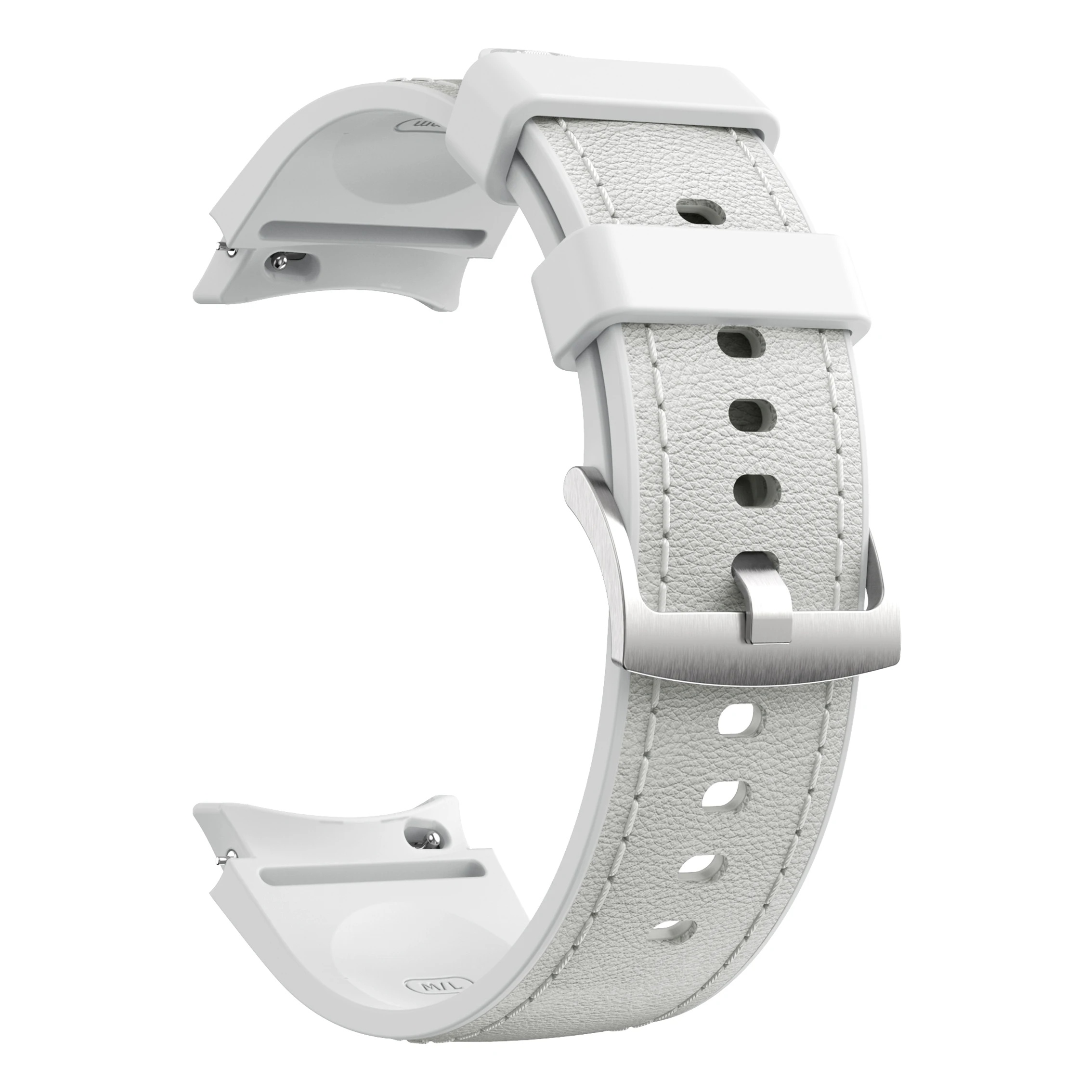 Elegant Silicone & Leather Watch Strap Bracelet, 40mm-47mm