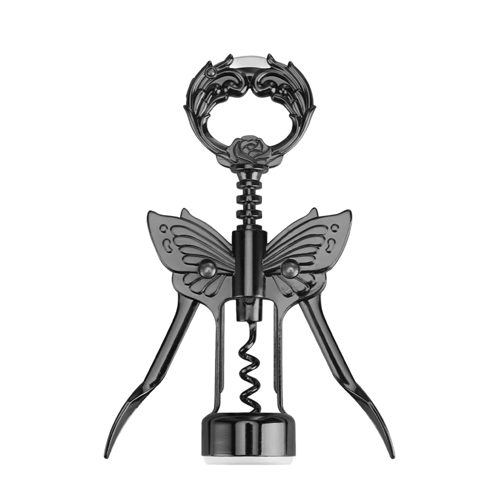 Gold Wine & Beer Opener with Foil Knife and Gunmetal Plated Corkscrew