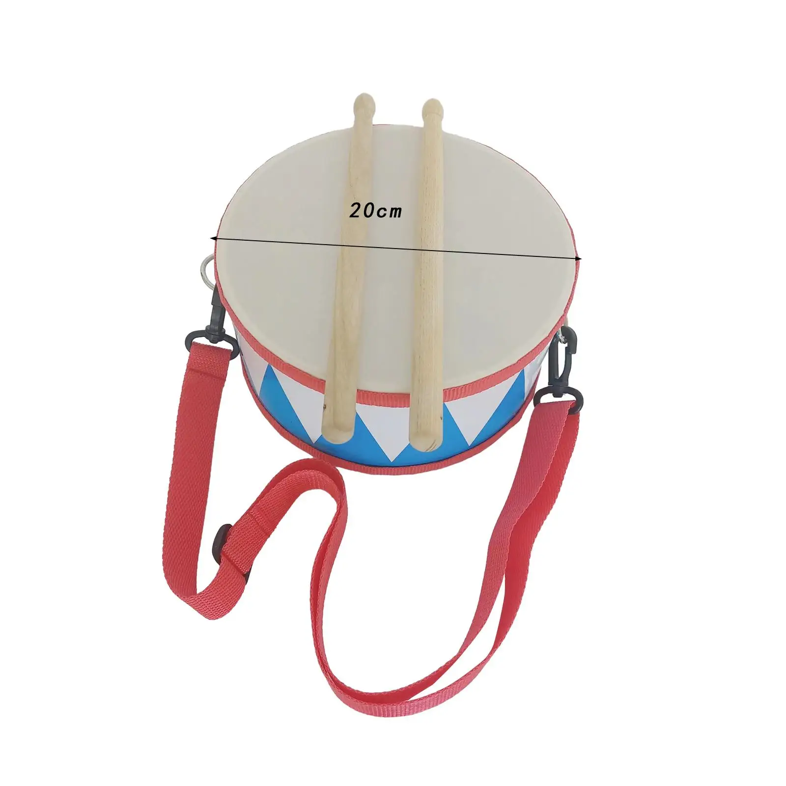 Kids Drum Set Valentines Day Gifts Enhance Fine Motor Skill Birthday Gift Sensory 8 inch Wooden Drum Toys Baby Musical Toys