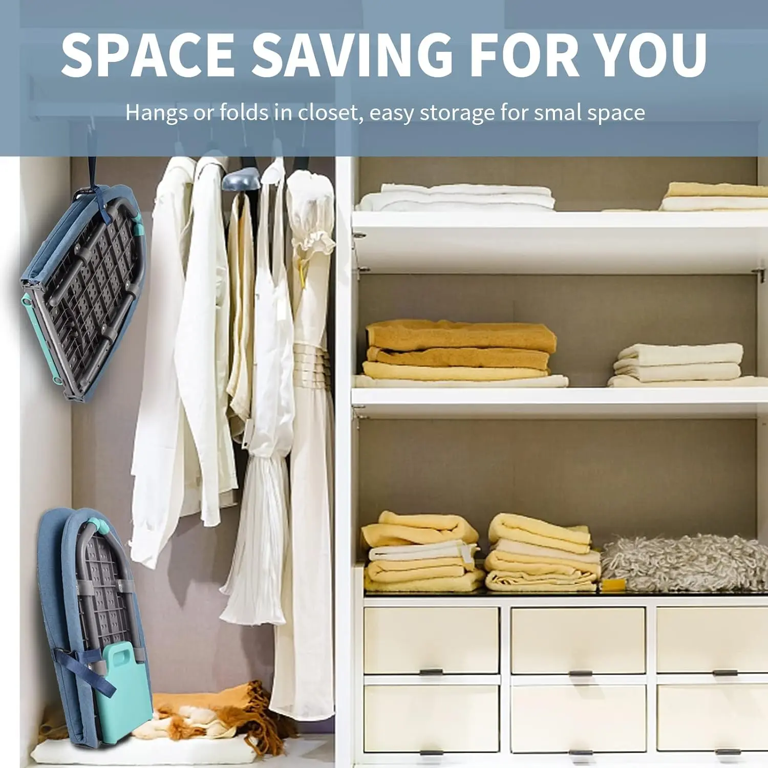 Складная настольная гладильная доска пластиковая синяя | AliExpress