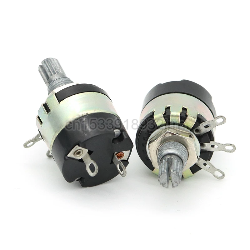 2-Pack 4.7K Ohm Linear Potentiometer With ON/OFF Switch - WH137-2 / RV137-2