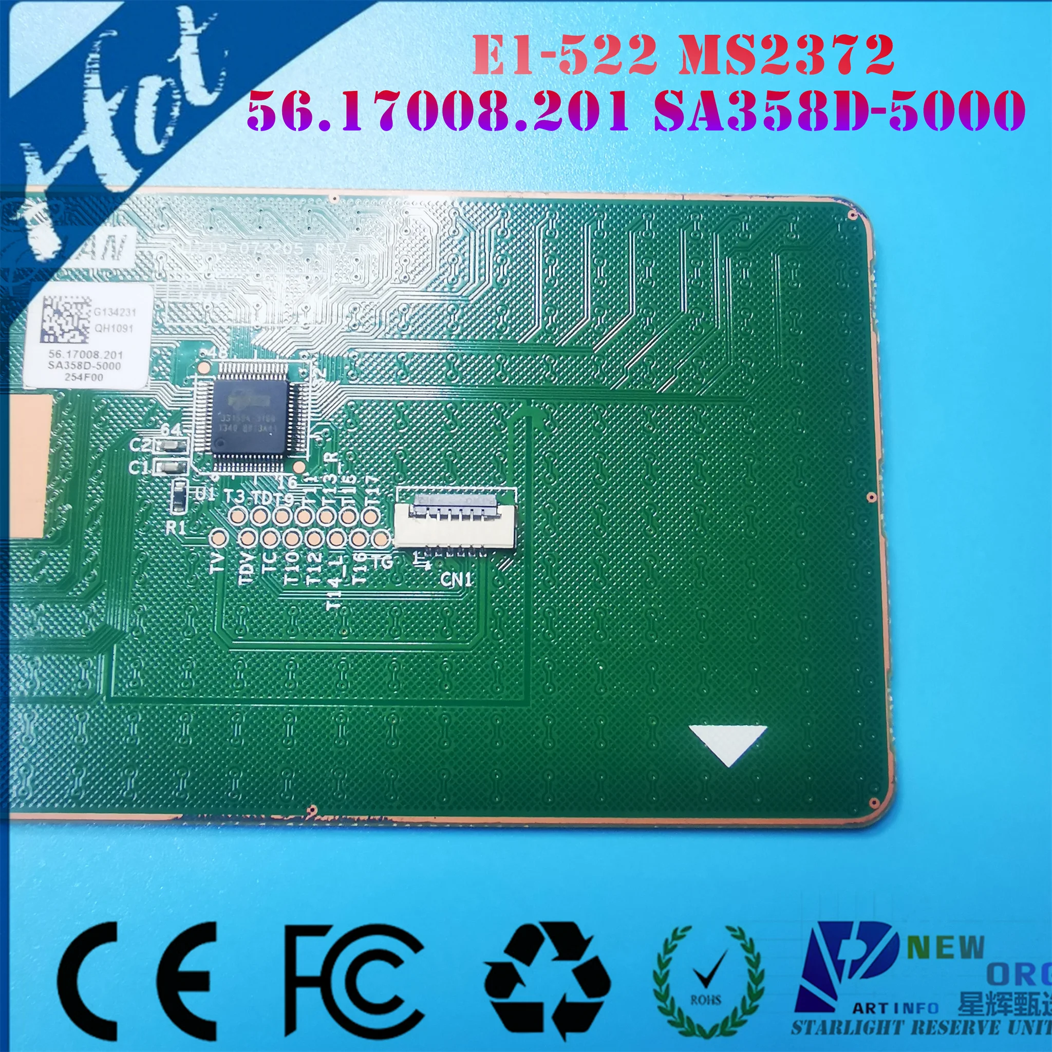 Laptop touchpad for ACER ASPIRE E1-572 E1-570 E1-530 E1-510 E1-570G E1-572G V5-561G V5-561 E1-522 MS2372 series 56.17008.201