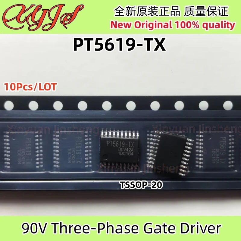 10 개/몫 PT5619-TX ??PT5619 TSSOP-20 90V 삼상 게이트 드라이버 칩셋 오리지널 신규 100% 품질