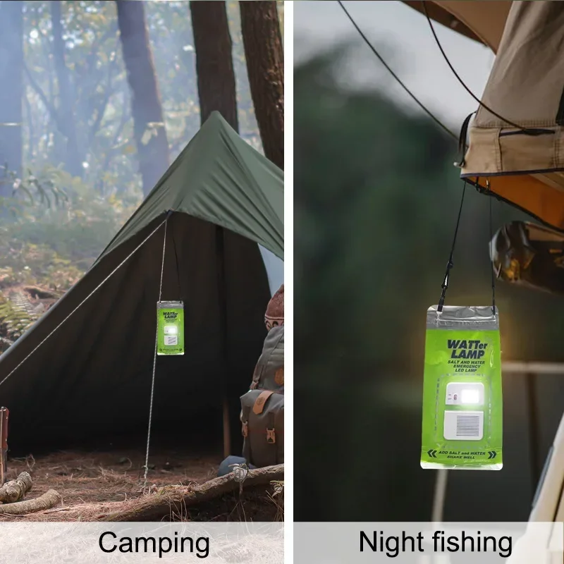 Salt Water Lamp Camping Led Emergency Lights Camping Night Fishing Energy-Saving Lamps Portable Travel Supplies Factory Outlet