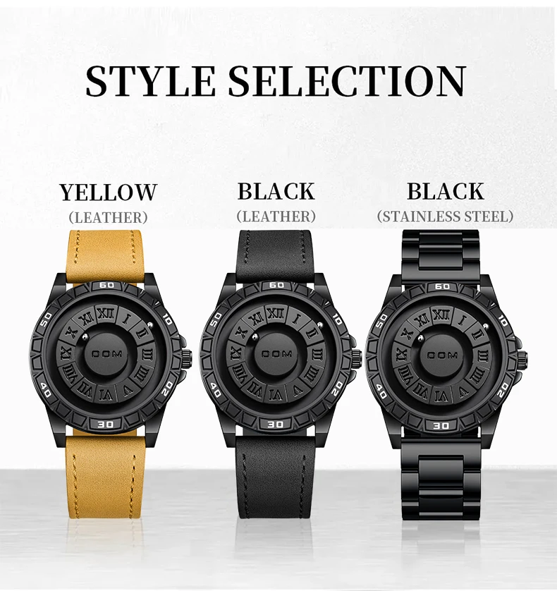 DOM 1726 Original New Magnetic Concept Quartz Sports Luxury Minimalist Waterproof Men's Watch Ball Bearing Watches Relogio Male images - 6