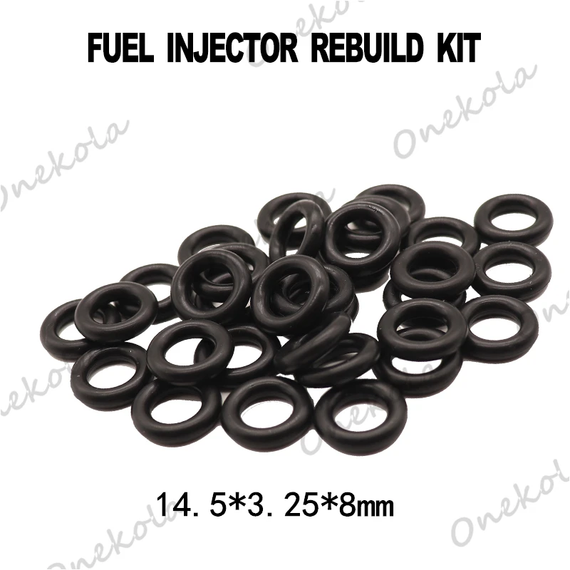 

500pieces Fuel injector lower orings rubber seal 14.5*3.25*8mm for BMW Audi Nissan Siemens injector 1439800 1427240