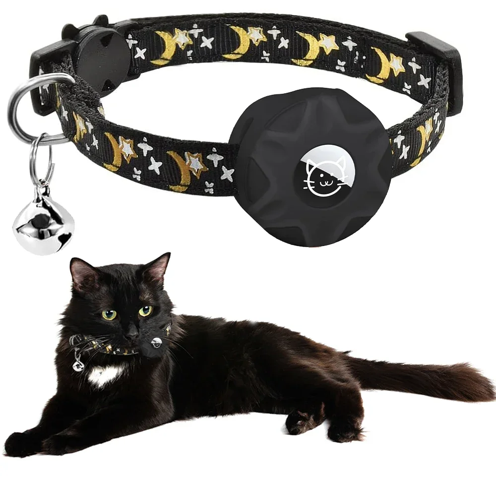 for Apple Tag Cat Collar, Reflective Kitten Collar with Airtag Case Holder and Bell for Girl Boy Cats ,Safe Breakaway Necklace for Apple Tag Cat Collar, Reflective Kitten Collar with Airtag Case Holder and Bell for Girl Boy Cats ,Safe Breakaway Necklace
