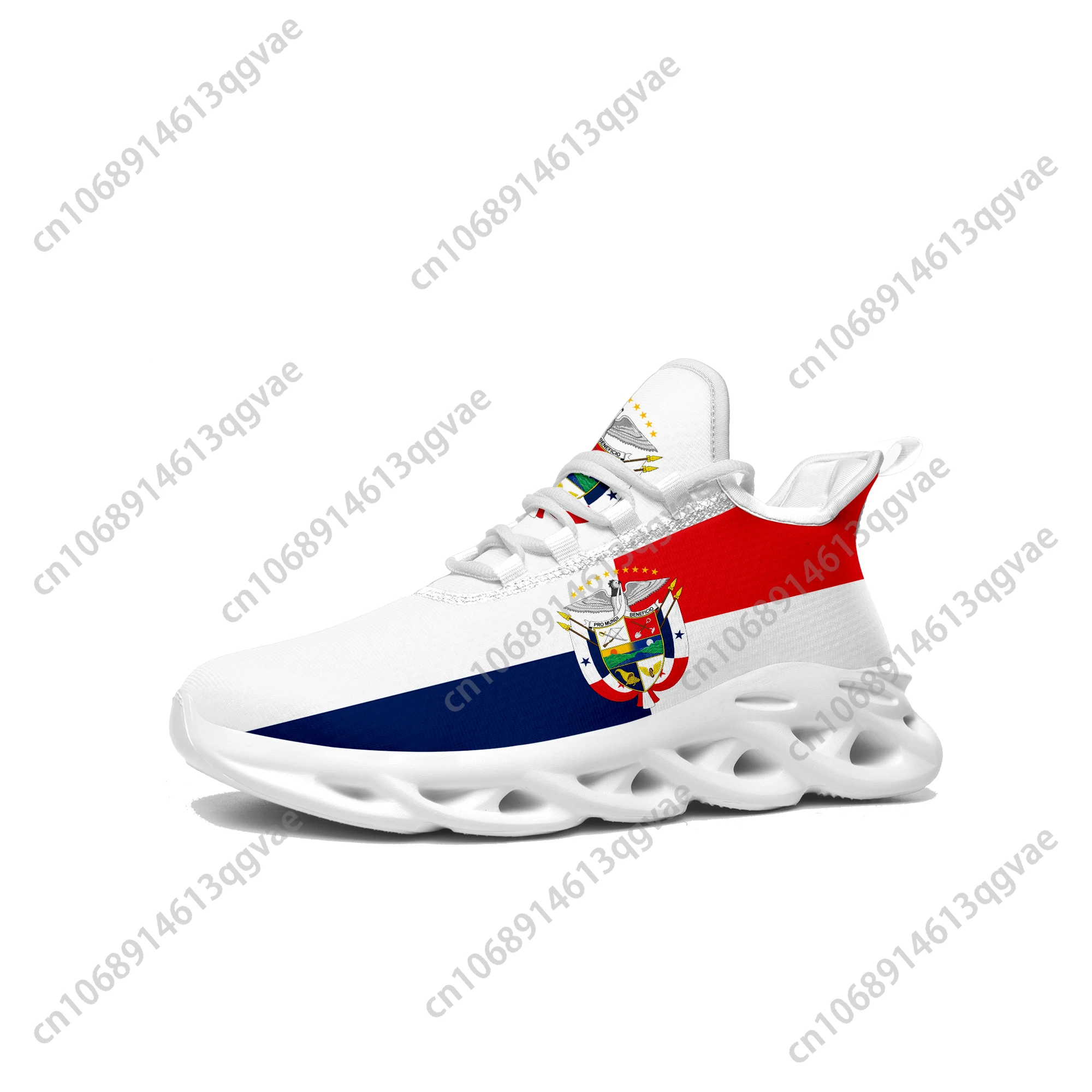 Panamanian Flag Flats Sneakers Mens Womens Aaron Sports Running Sneaker Lace Up Mesh Footwear Panama Tailor-made Shoe White