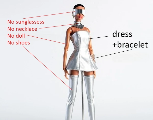 Chic Toy Accessories & Dresses for 1/6 Scale Fashion Dolls