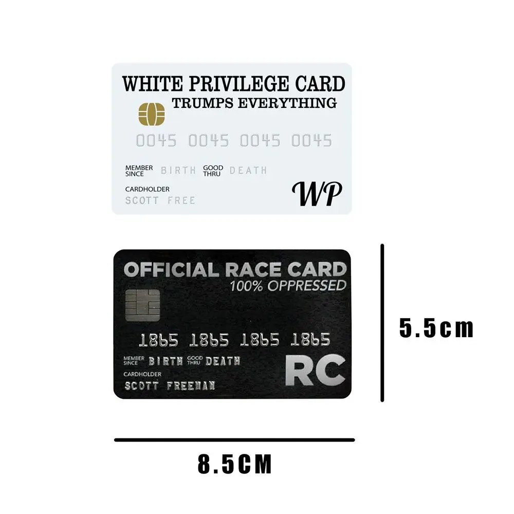 Gag Cards 1PC Success Collectable Novelty White Privilege Card