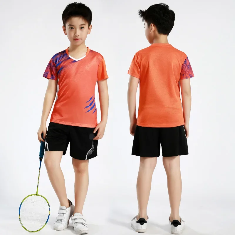 New Tennis Clothes Kids Badminton Table Tennis Shirts Boys Running Exercise T-Shirts Sportswear For Children