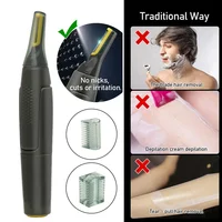Electric Nose Ear Hair Trimmer Ultra Thin Precision Trimmer Portable Ear Trimmer for Men Nose Hair Shaver Waterproof Safe Clean 4