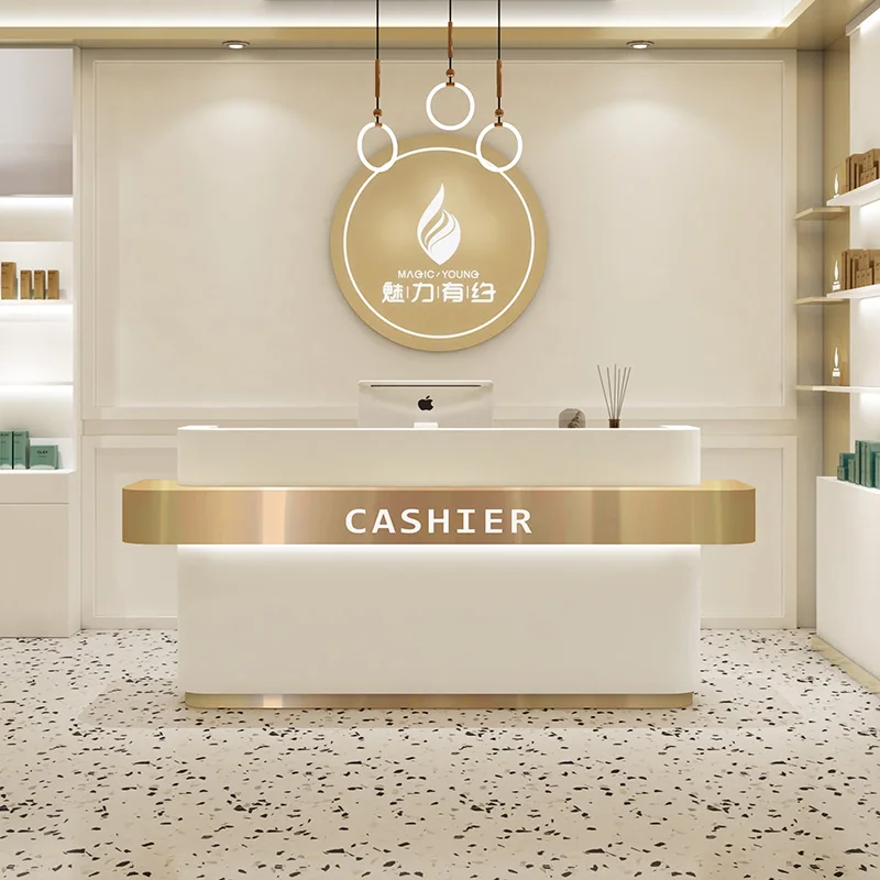 Cassiere Reception Reception Front Siting Bar Gaming Service Desk Studio Table Office Vanity Scvania Per Camera Furniture