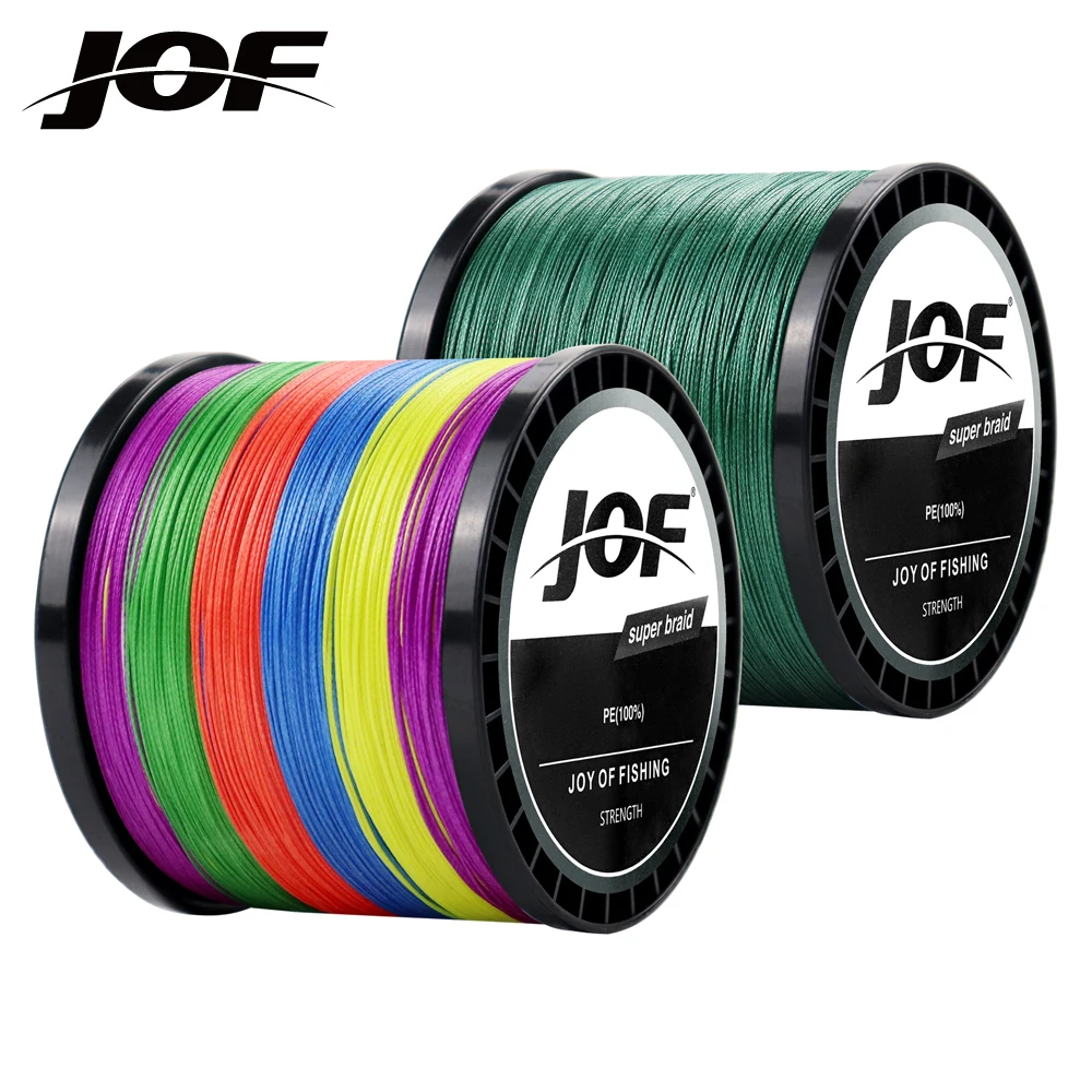 JOF 300M 500M 1000M PE Braided Wire 8 Strands 4 Strands Multifilament Fishing Line Multicolour Japanese 10-88LB 300m 500m 1000m 1500m braided fishing line 16 strands pe braid multicolor super power japan multifilament line for crap fishing