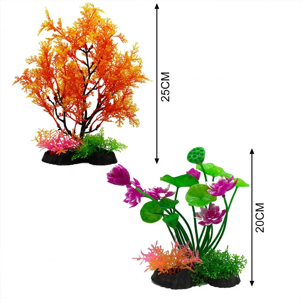 Fish Tank Ornaments Fake Aquatics Plants High Imitation Decorative Fadeless Artificial Water Weeds for Fish Tank Decor