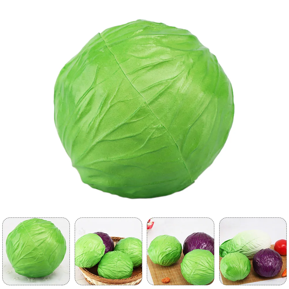 

1pc Fake Vegetable Cabbage Ornament Home Kitchen Cabbage Decor Vegetable Crafts