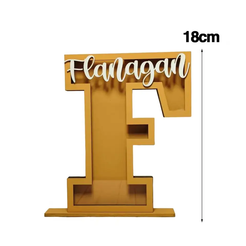 男の子と女の子のための環境にやさしい木製の貯金箱、パーソナライズされた貯金箱、用途、名前、手紙、教育玩具 - AliExpress INDKOPVA  パーソナライズ 木製 レター貯金箱 名前入れコインボックス 男の子 女の子 子供 大人 (T)